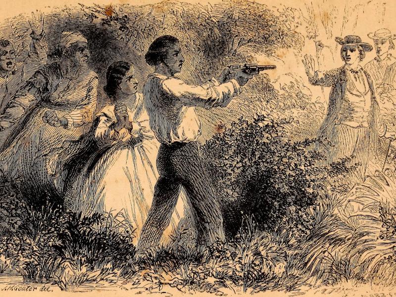 An enslaved person fights back
